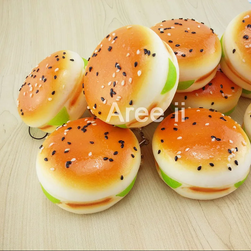 

7CM Sesame Covered Squishy Hamburger Soft Bread Scented Food Simulation Toys