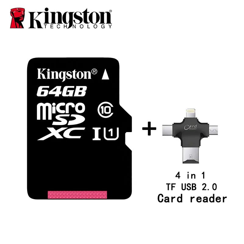 KINGSTON Micro SD Card 8 г 16 г 32 г 64 г 128 г 256 г карта флэш-памяти TF карты для телефона с Мини microsd microsdxc Class10 U1 - Емкость: 64G -41