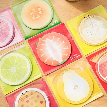 

1set Korean Kawaii Paper Cute Fruit Sticky Notes Stationery Stickers Scrapbooking Notepad Memo Pad School Supplies BLT10