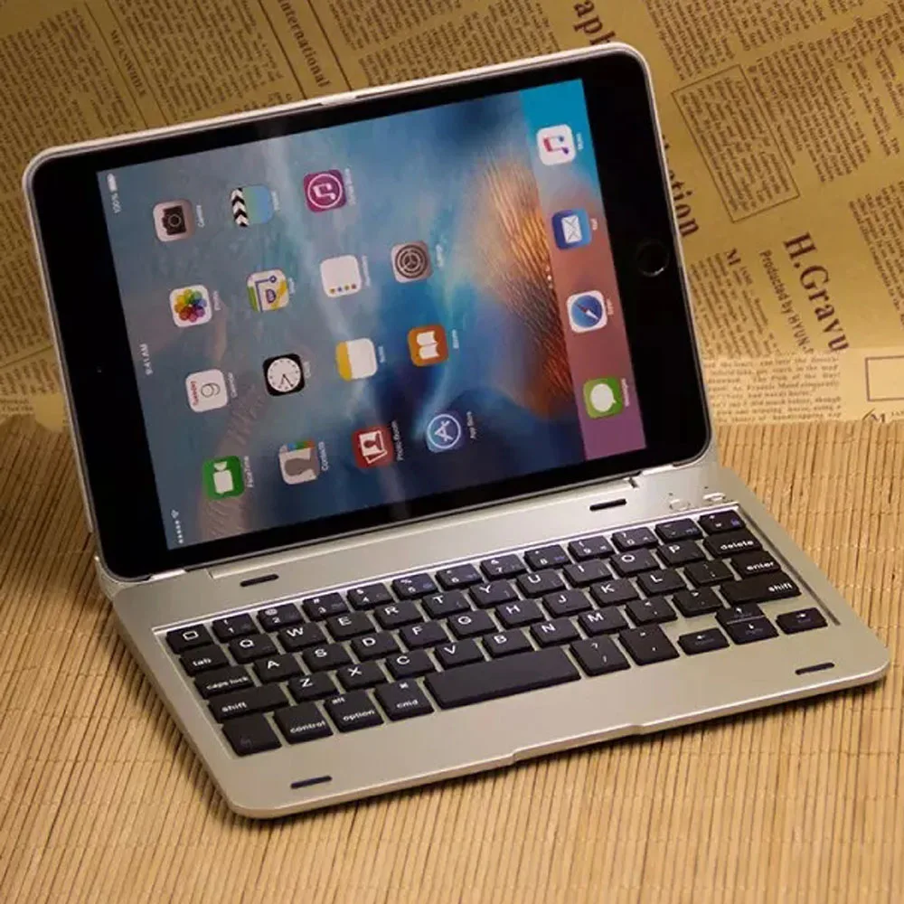 Чехол подставка для iPad Mini 4 с Bluetooth клавиатурой|bluetooth keyboard with stand|keyboard for ipad minikeyboard |
