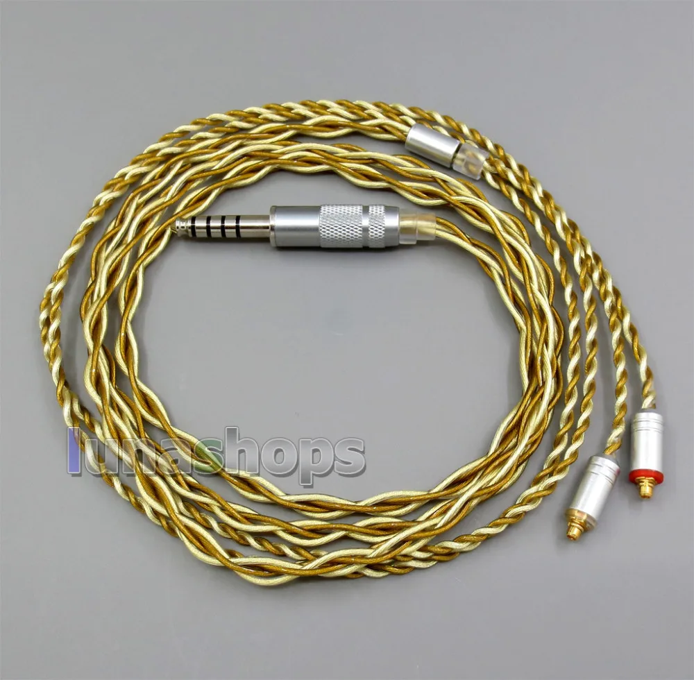 Extremely Soft 7N OCC Pure Silver + Gold Plated Mixed Earphone Cable For Shure se535 se846 se425 se215 MMCX LN005971 цена Extremely Soft 7N OCC Pure Silver + Gold Plated Mixed Earphone Cable For Shure se535 se846 se425 se215 MMCX LN005971 цены онлайн