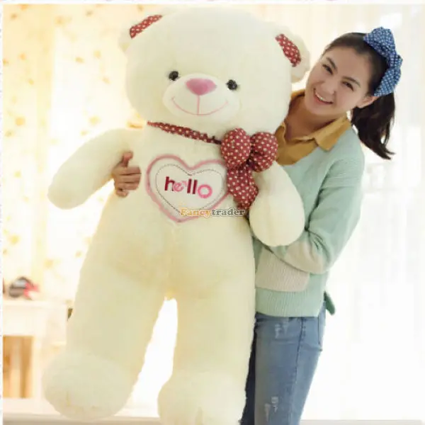 

Fancytrader New 43'' / 110 cm Giant Hugging Heart Plush Stuffed Teddy Bear Toy, Nice Gift Doll for Girlfriend Free Shipping