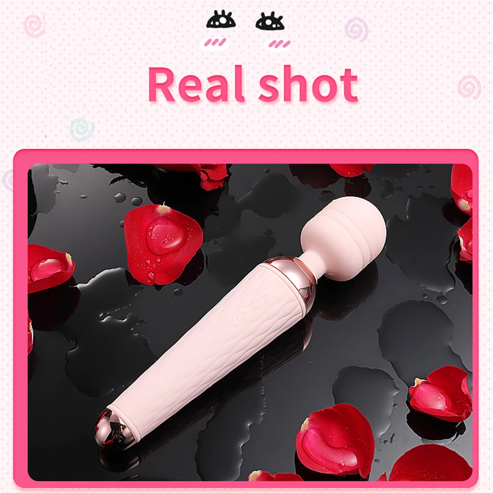 Powerful Clitoris Vibrators for Women USB Charge 10 Speeds AV Magic Wand Vibrator Massager Adults Sex Toys for Woman Masturbator (18)