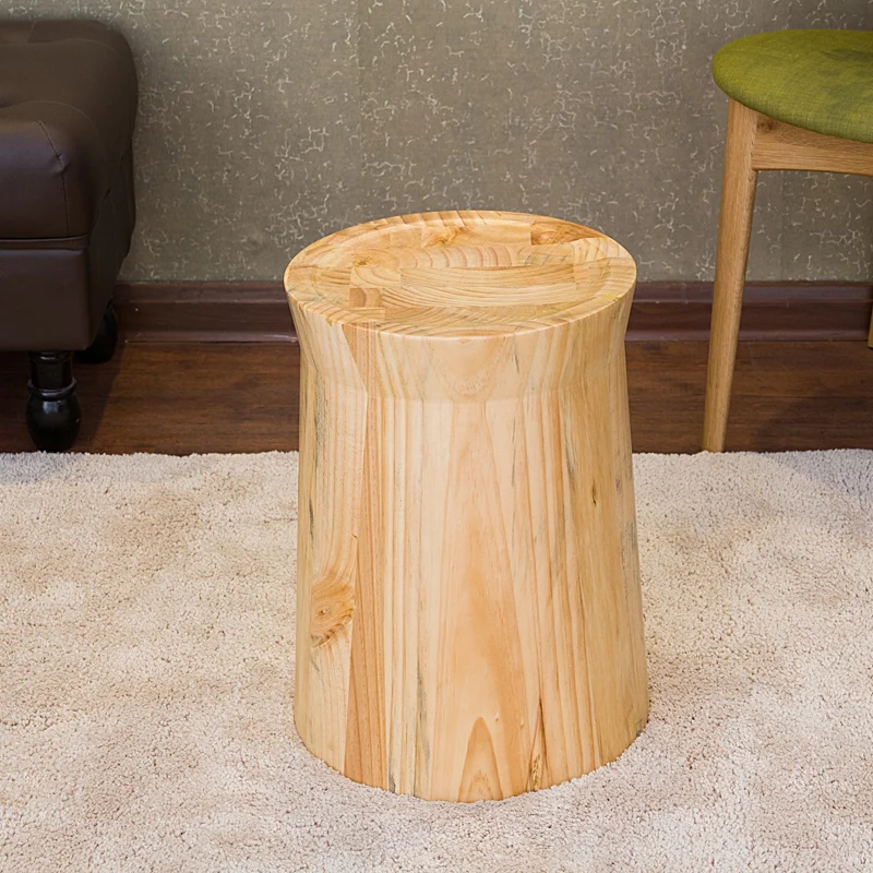 End Table with Varnish Finished Pine Solid Wood Stool Table Coffee Table End Table with Varnish Finished Pine Solid Wood Stool Table Coffee Table