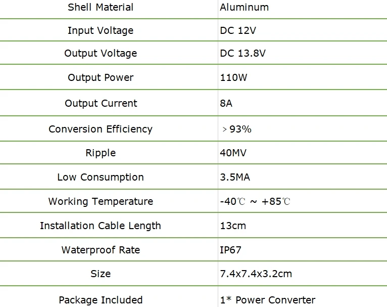 XINWEI DC 12V Шаг до DC 13,8 V 8A 110W преобразователь алюминиевые стабилизаторы напряжения Стабилизаторы Электростатическая сумка для монитора и т. Д