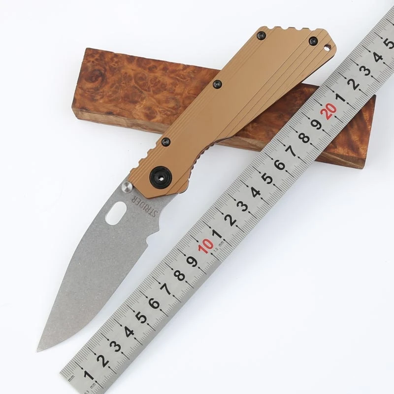 

HWZBBEN stride SMF TC4 Titanium handle D2 blade ball bearing Folding hunt camping outdoor Tactical multi EDC Tool kitchen knife
