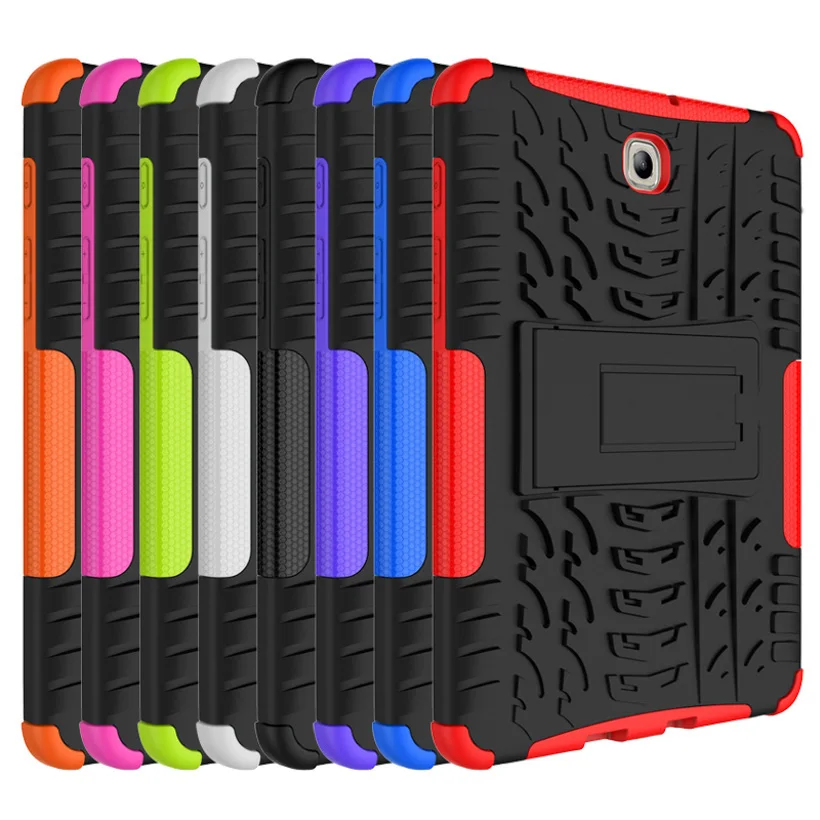 

Case For Samsung Galaxy Tab S2 8.0 Tablet Case Battlegear PC+TPU Anti-knock Shockproof Cover For Samsung T710 Coque