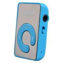 Мини Зеркало Клип USB цифровой Mp3 музыкальный плеер Поддержка 8 Гб SD TF карта синий#8