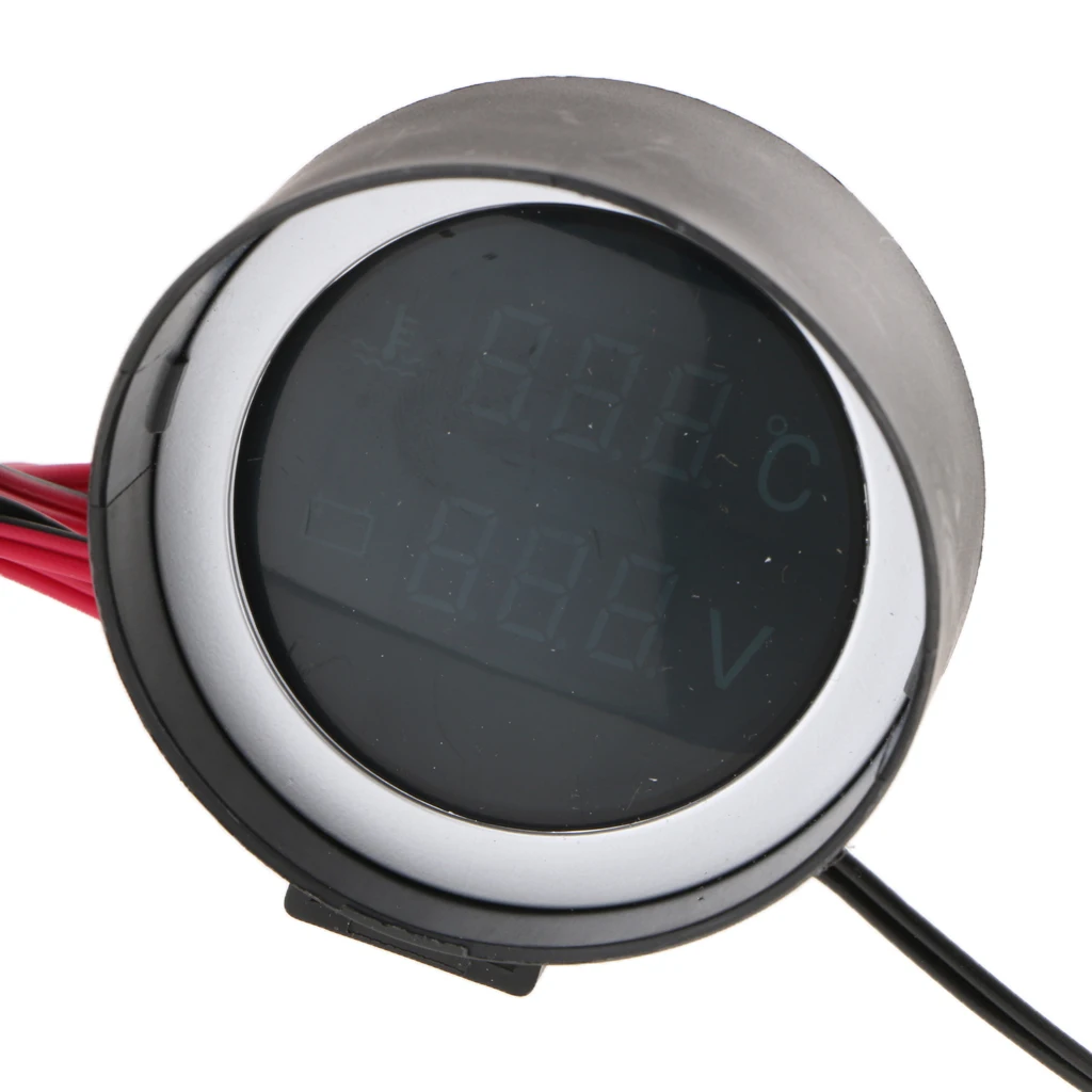 Universal DC12V/24V Digital Voltmeter Water Temp Gauge Meter with Sensor 10/12/14/16/17/21mm Stable Performance