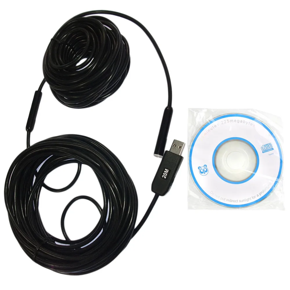 

15M Cable 10mm Mini Digital USB 2.0 Endoscope Inspection 4 LED IP67 Waterproof HD Inspection Camera for Android PC