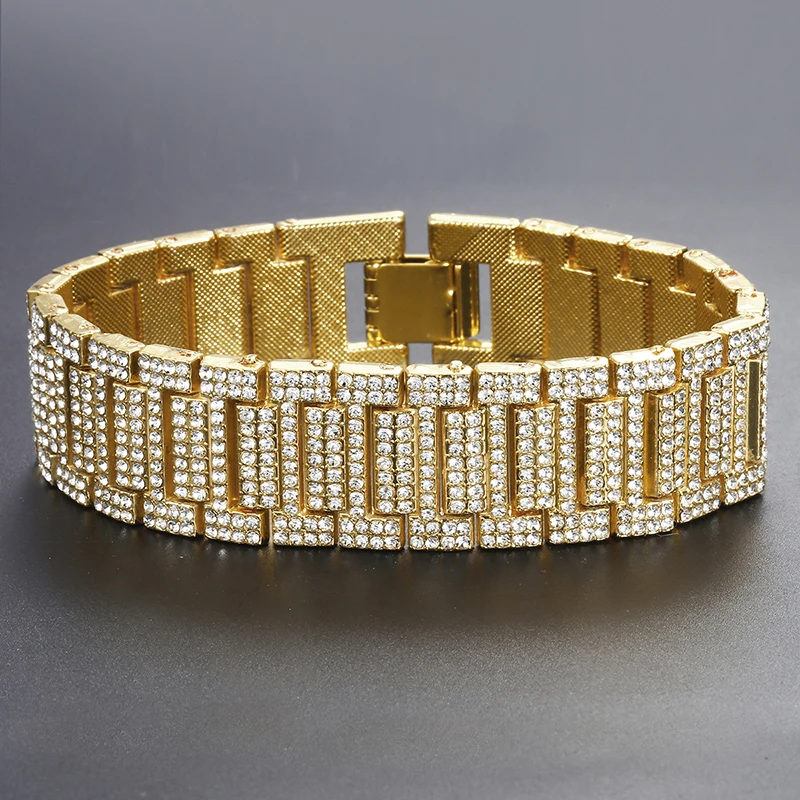 Davieslee Iced Out мужские браслеты золотой браслет цепочка для мужчин модный мужской
