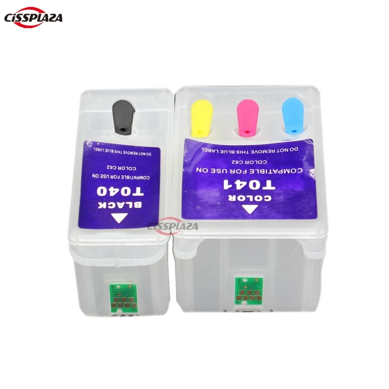 CISSPLAZA T040 T041 многоразового картридж совместим с Epson C62 CX3200 чипом Arc|ink cartridge for printer|ink