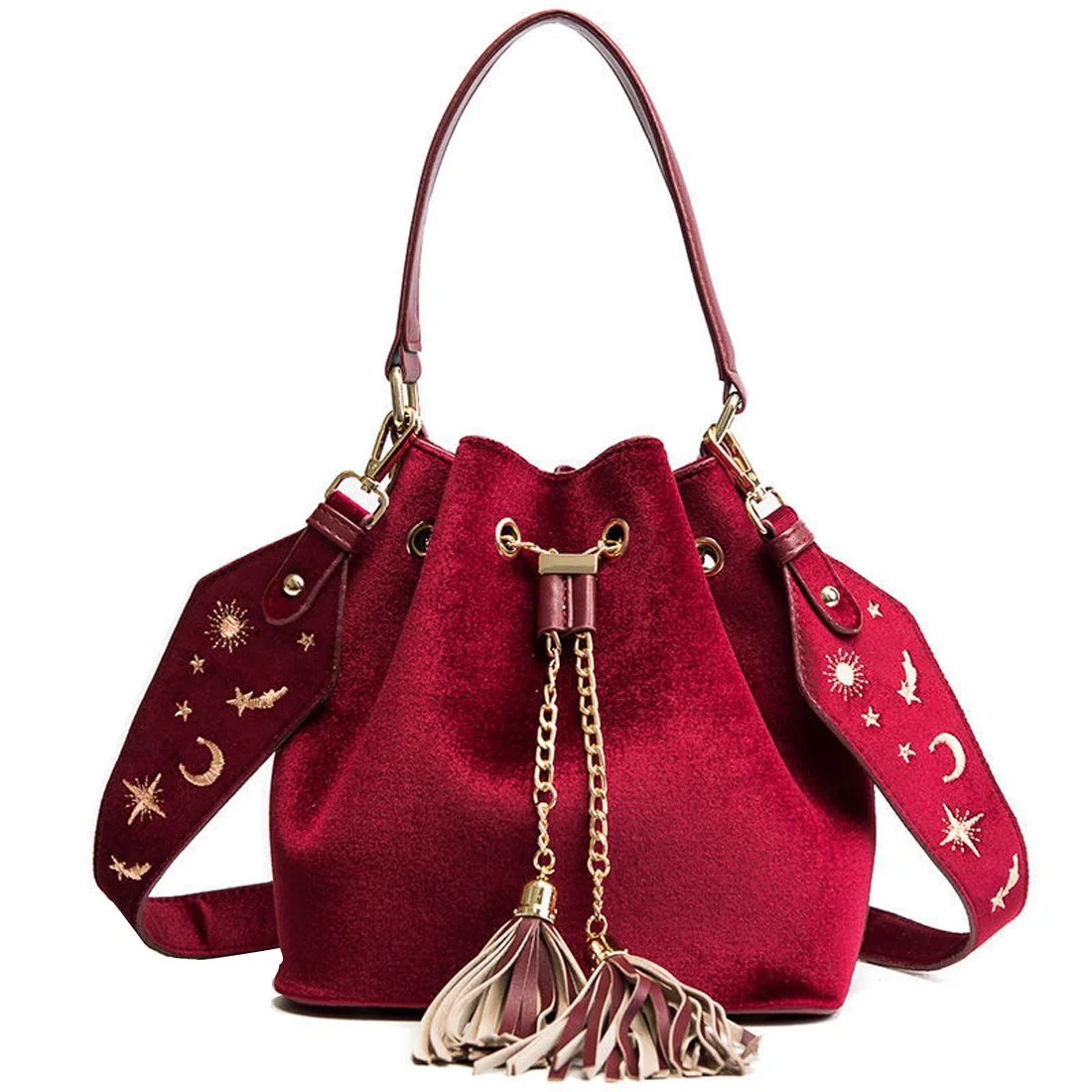 Сумка понравилась. Сумка Tassel. Вельветовые сумки мода. Minniso Bucket Bag with Tassels (Pink).