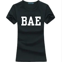 2016 Summer funny shirt for women BAE Letter Print Casual cotton t-shirt harajuku brand fashion tee shirt femme kawaii punk tops