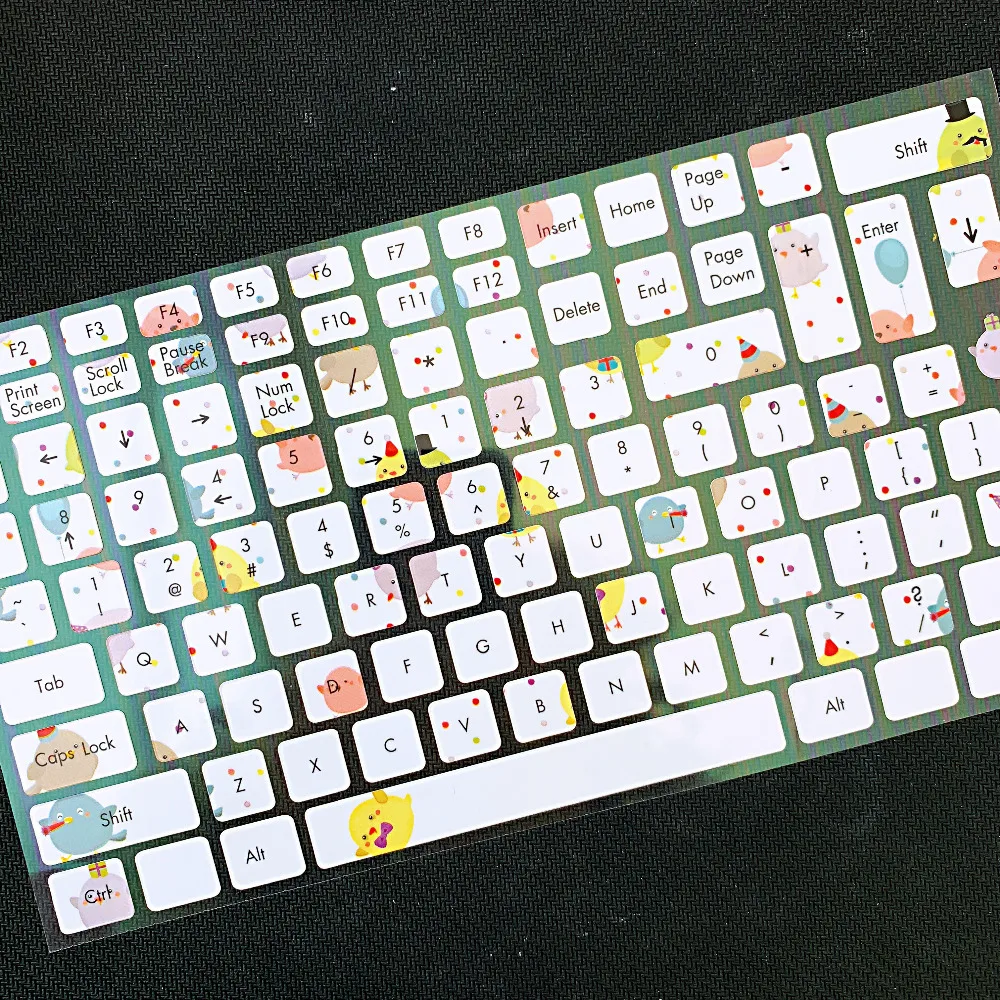

1 pack Kawaii Paw Grid Wood Grain Flower Chick Keyboard Decorative Stickers School Office Supply Kids Gift