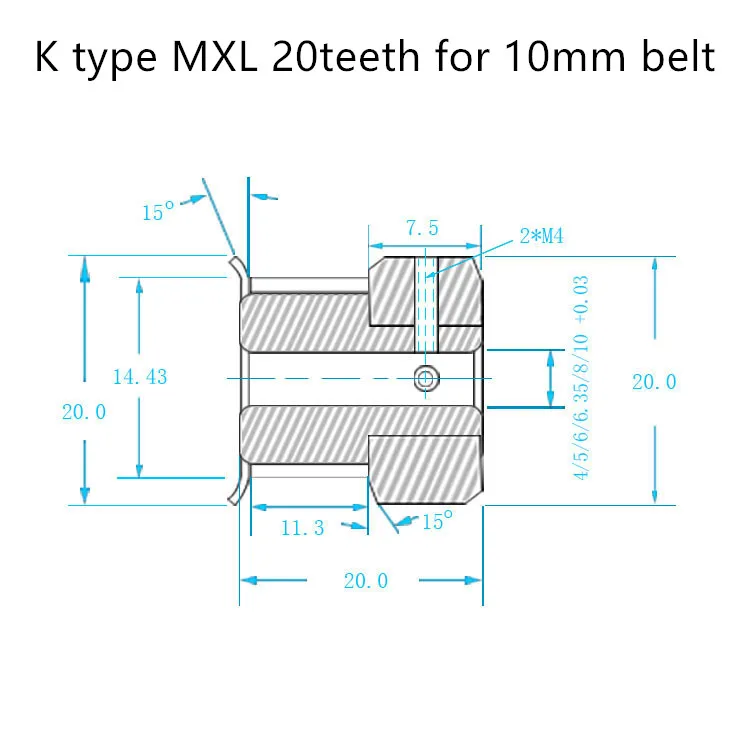 K-MXL-20T-5B-10