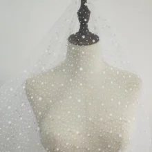 Белые Звезды сетчатая ткань одежда кукла лицо ткань платье свадебная вуаль DIY ювелирные изделия аксессуары из кружевной ткани отделка