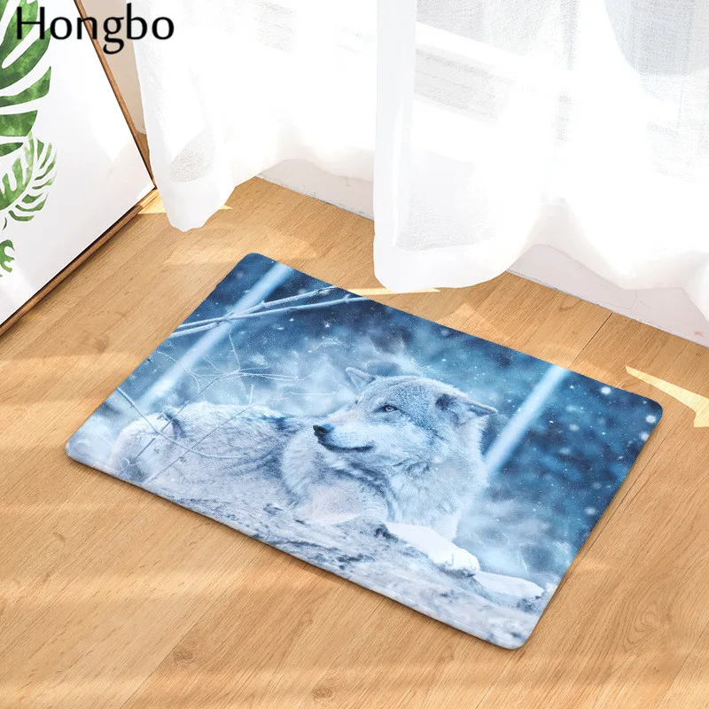 Hongbo новые Придверные коврики волк Печать Напольный коврик кухня ванная комната коврики 40X60 50X80 см противоскользящие Esteras
