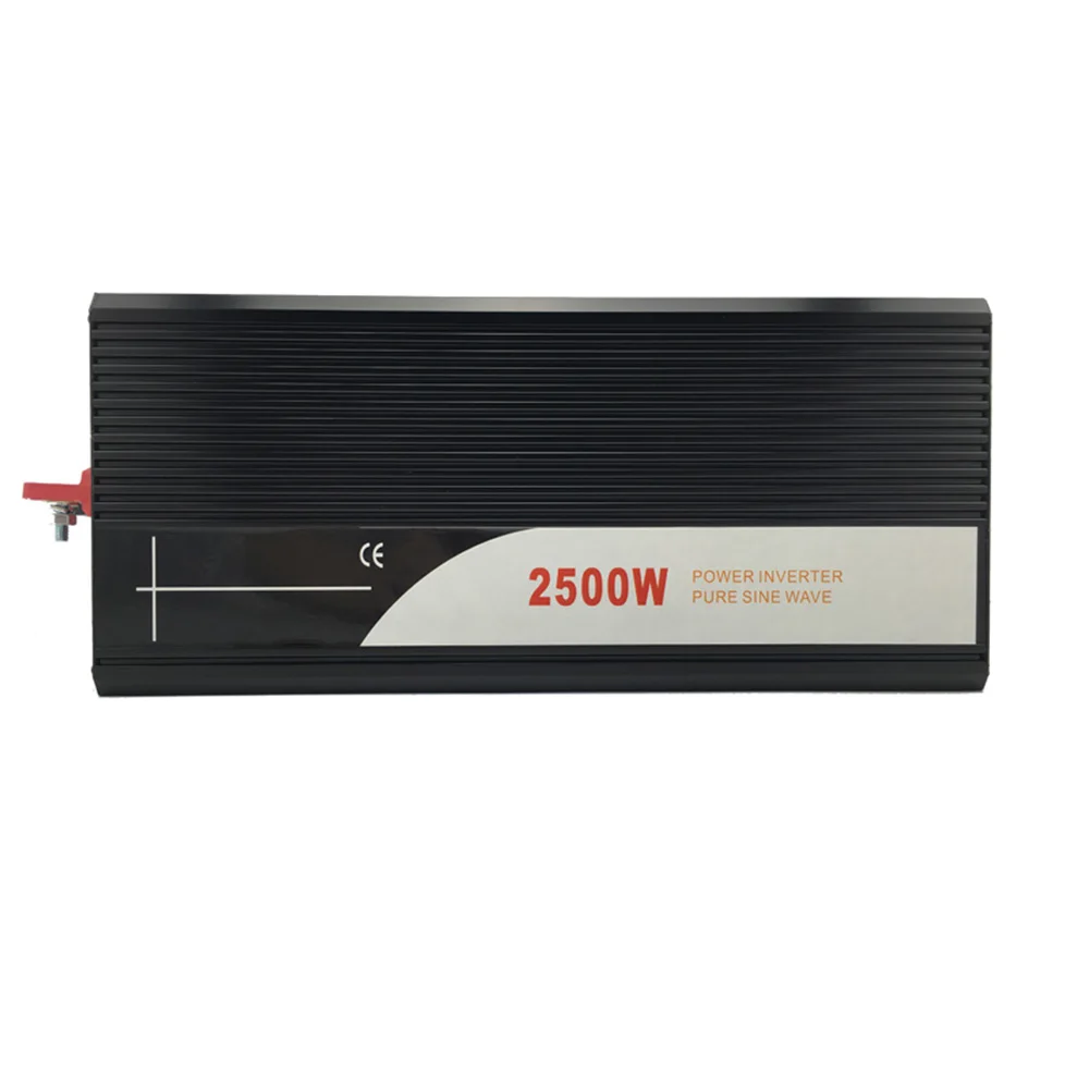 2500 W inversor de energía solar de onda sinusoidal pura 24 V DC 12 V 48 V a AC 110 V 220 V pantalla digital - 2