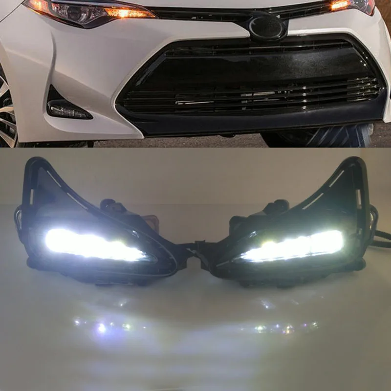 For 2017 2018 Toyota Corolla LED Daytime running lights Bumper Fog