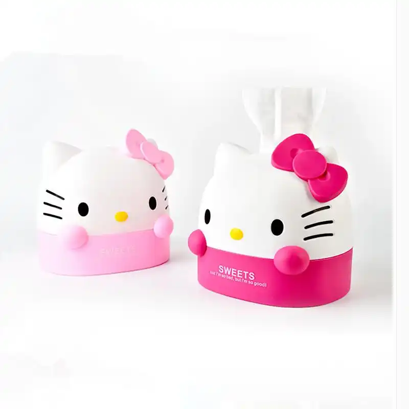 Милая коробка hello kitty коробка для салфеток Салфетка канистра держатель туалетной бумаги аксессуары для украшения дома - изображение