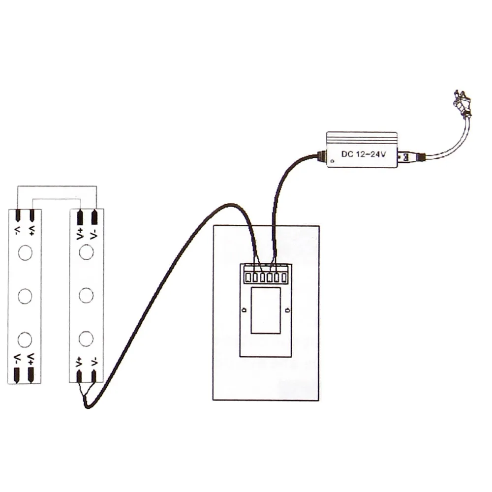 SuperNight DC12-24V LED Controller Glass Touch Panel Wall Switch Brightness Single Color Dimmer Adapter for LED Strip Light Lamp (10)