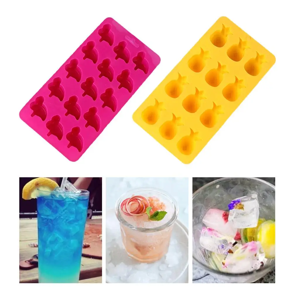 

Multi-functional Silicone Ice Tray Ice Cube Cactus Pineapple Coco Penguin Shaped Household Silicone Mould Non-toxic