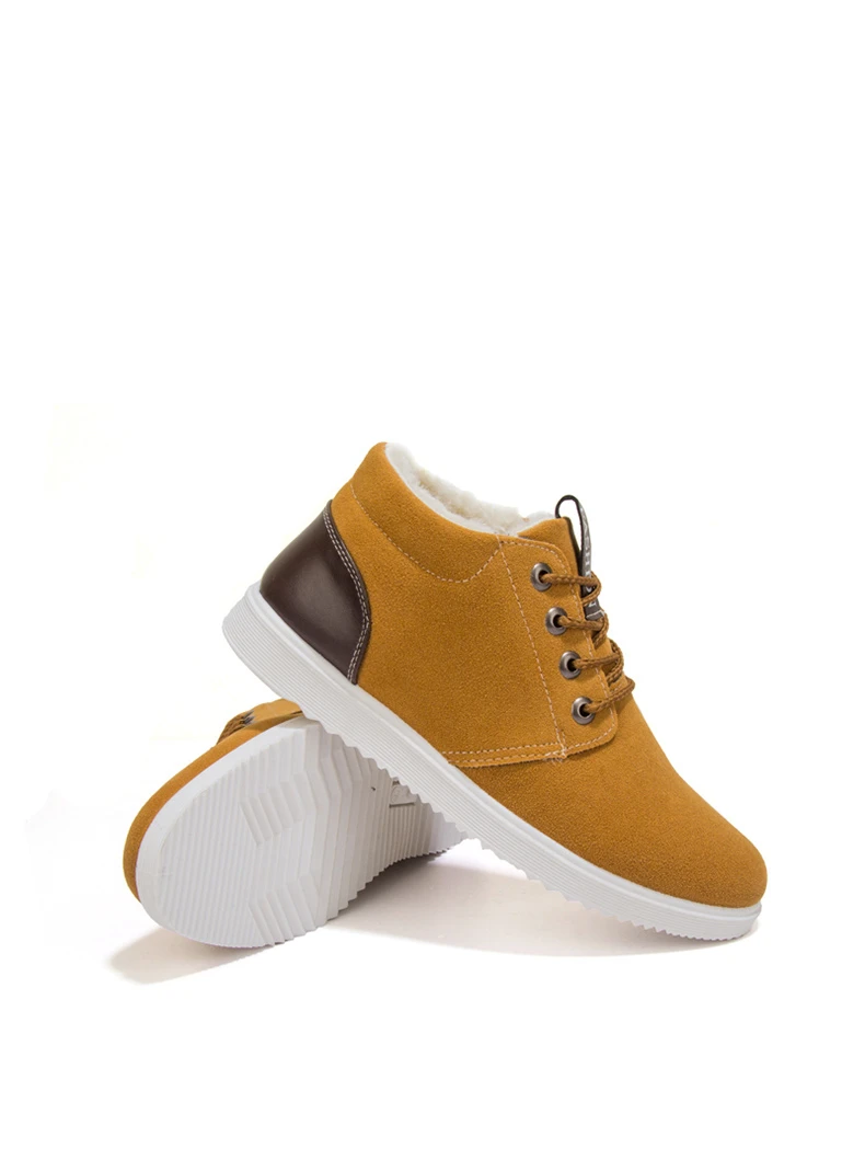 Brand Men Boots Winter Fur 2018 Warm Snow Boots Men Winter Boots Work Shoes Men Footwear Fashion Rubber Ankle Shoes (11)