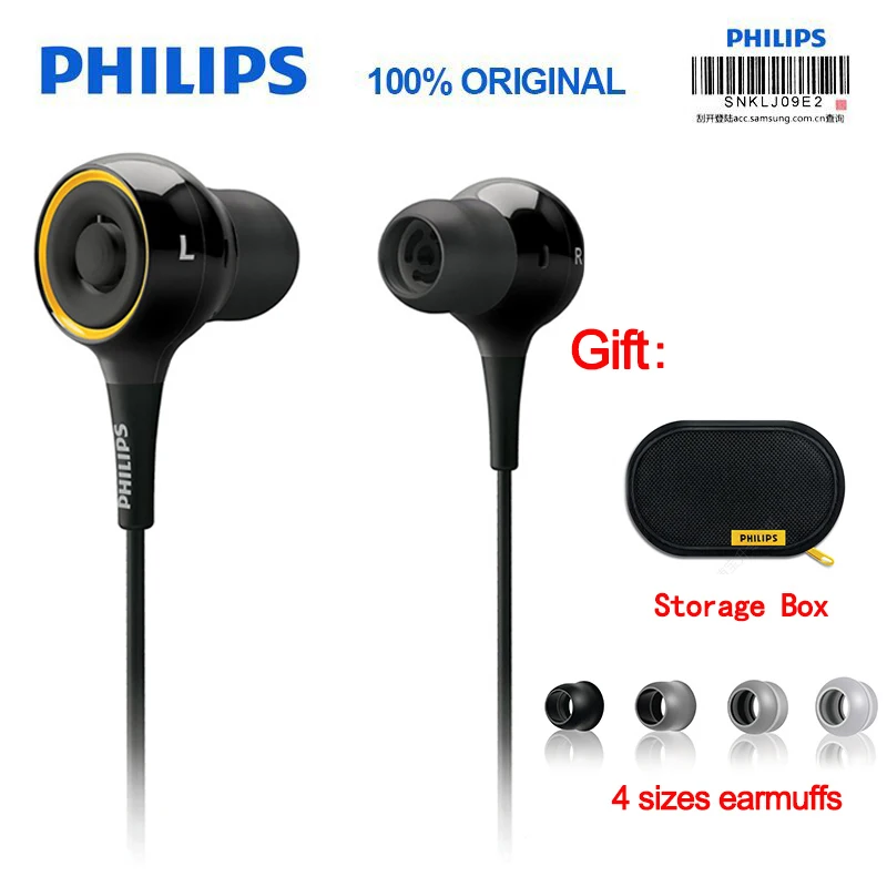 100% Оригинальные спортивные наушники Philips SHE6000 гарнитура вкладыши для бега xiaomi