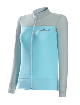 

2017 Long Sleeve Surf Swim Rash Guard Swimwear Women Patchwork Diving Swimming Shirt Sun-Protective Rashguard