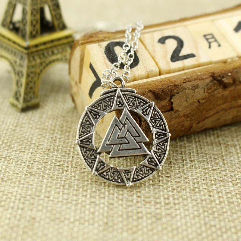 Valknut Odin символ норзы ожерелье с кулоном викинга воины амулет Мужчины Мальчики