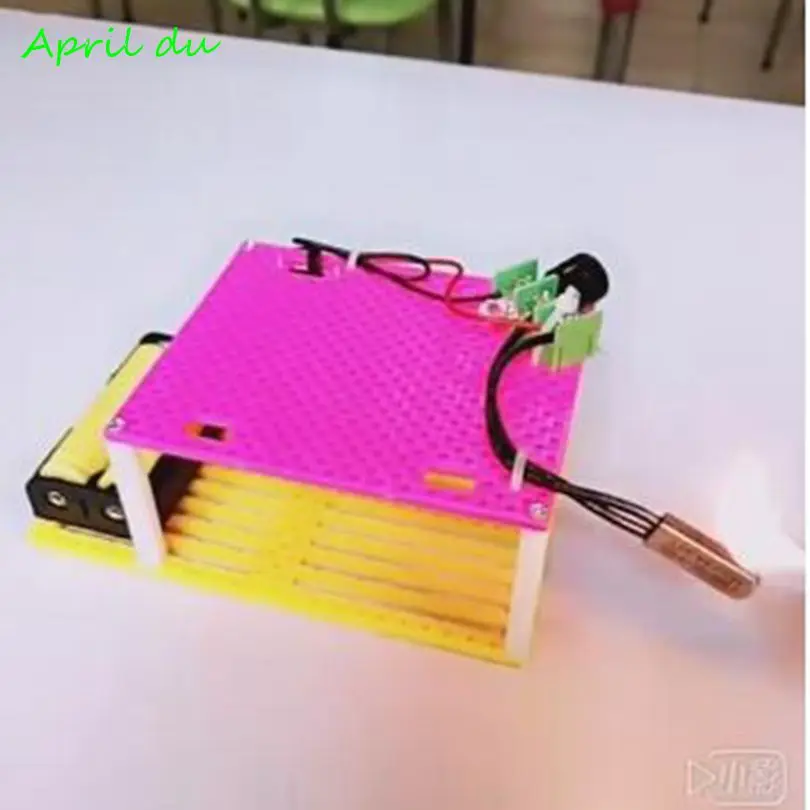 

April Du DIY Fire Alarm Model Kit Kids Electric Science Toy Physics Experiment Set Education Amazing Invention,1set