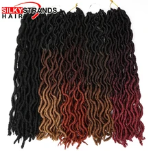 Ombre Faux Locs Curly Crochet Hair 20inch 24 strands/pack Dread Locks Synthetic Crochet Braids Hair Extensions