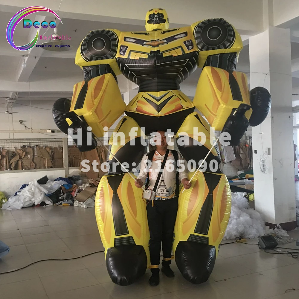 

3.5m high High quality inflatable robot man moving cartoon film character