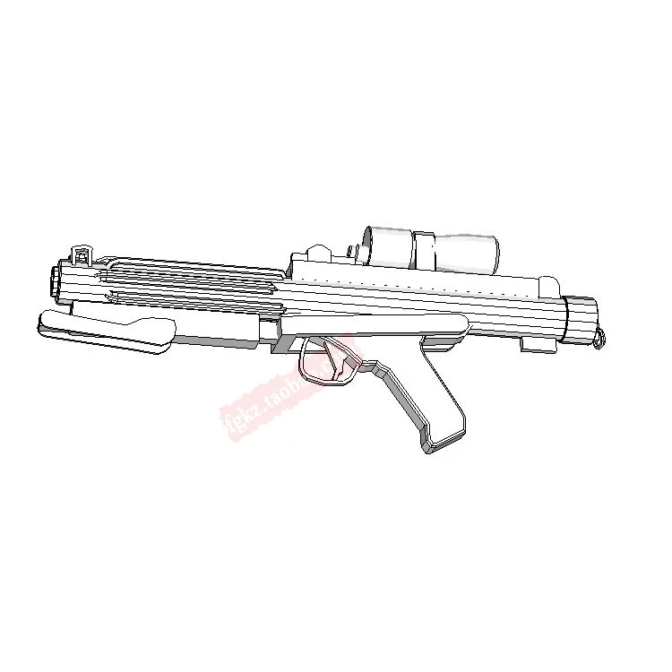 3D бумажная модель Пистолет Звездные войны энергетический пистолет E-11 1:1 реальная пропорция DIY моделирование армии Вентилятор коллекция