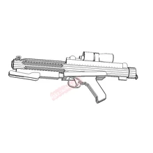 3D бумажная модель Пистолет Звездные войны энергетический пистолет E-11 1:1 реальная пропорция DIY моделирование армии Вентилятор коллекция