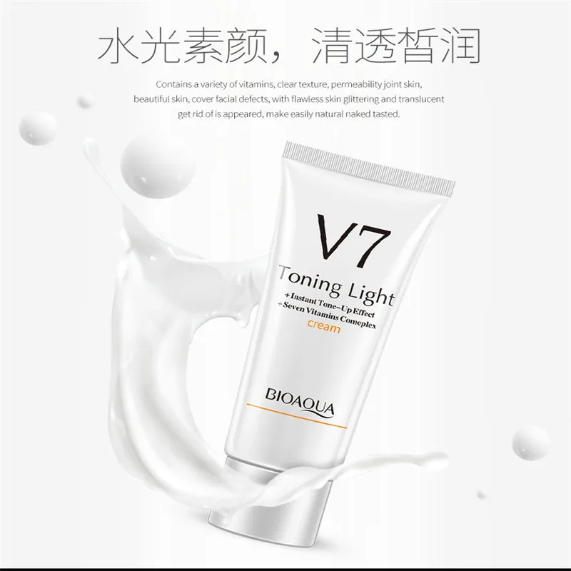 BIOAQUA V7 Toning light Concealer Ointment Cream Nutrition Moisturizing Whitening Cream Nourishing Essence Cream Face Care 3