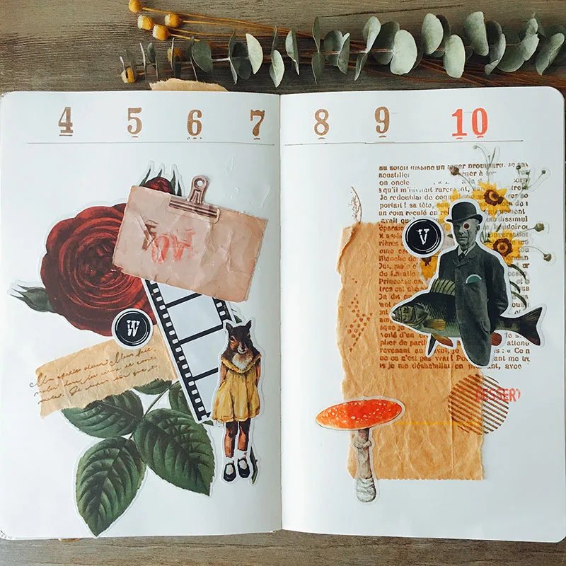 Vintage Personality Letter Stickers Creative Character DIY Scrapbooking journal Album Happy Planner Crafts Decoration Stickers self adhesive stickers custom stickers stationery stickers adhesive stickers decorative labels stickers diy scrapbooking accessories