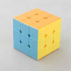 Stickerless Радуга Цвет головоломка куб 3x3x3 Обучения Головоломки Cube Cubo Magico игрушки для детей