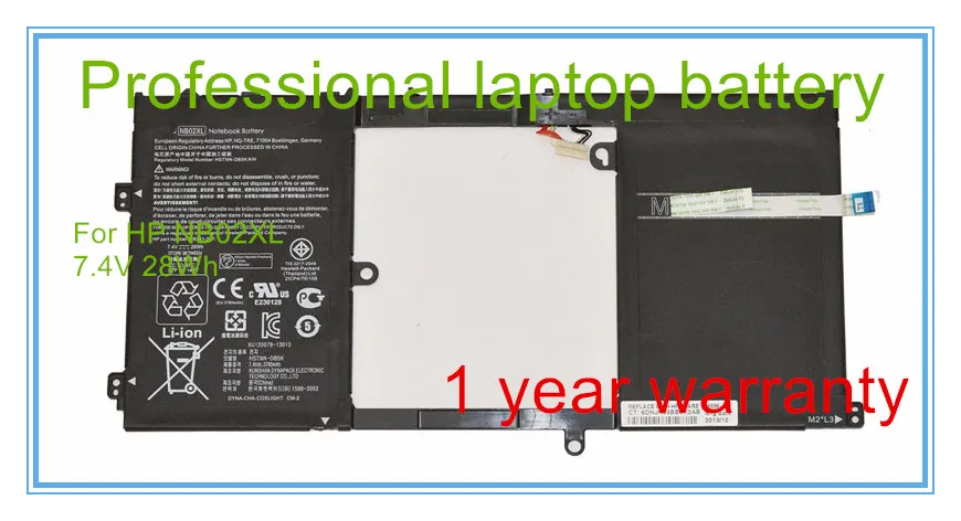 

7.4V 28WH original laptop battery NB02 for TPN-Q128 11-h000 11-h100 x2 PC Series HSTNN-YB5K Free shipping