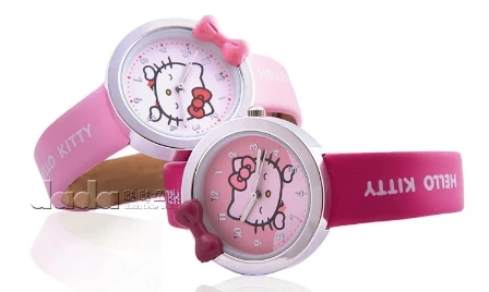 Детские часы девушка милый мультфильм KT кошка начальной и средней школы девушка водонепроницаемые кварцевые электронные часы