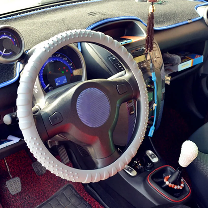 GRAY SILLICON STEERING WHEEL COVER