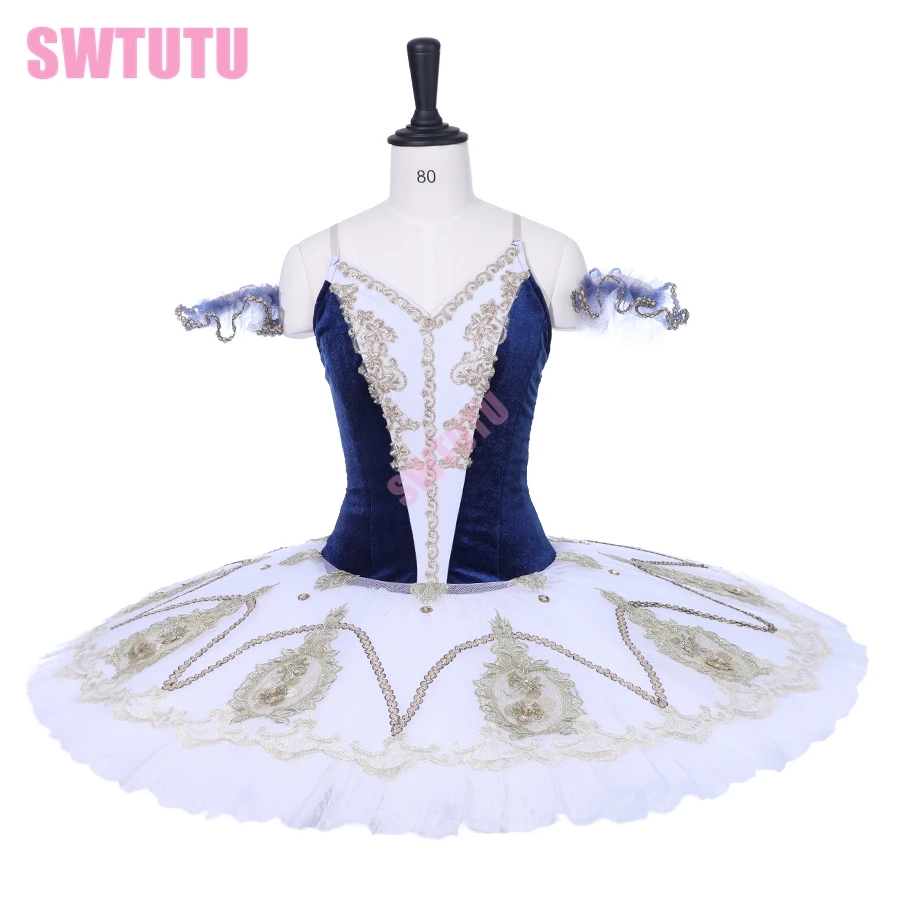 Newest Women navy blue nutcracker performance tutu dress girls custom made professional platter pancake tutu child BT9205