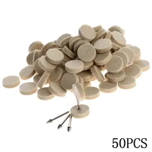 50 шт., 25 мм, полировальные накладки на колеса, шерсть, войлок, Полировочная накладка, круглое колесо+ 2 оправки для роторного инструмента, полировочные шлифовальные накладки