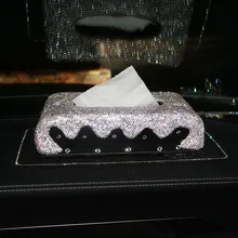 4 цвета, автомобильный блок, коробка для салфеток, бриллианты, авто держатель для салфеток, автомобильный Стайлинг, ручная работа, звездная диаманта, украшенная крышка