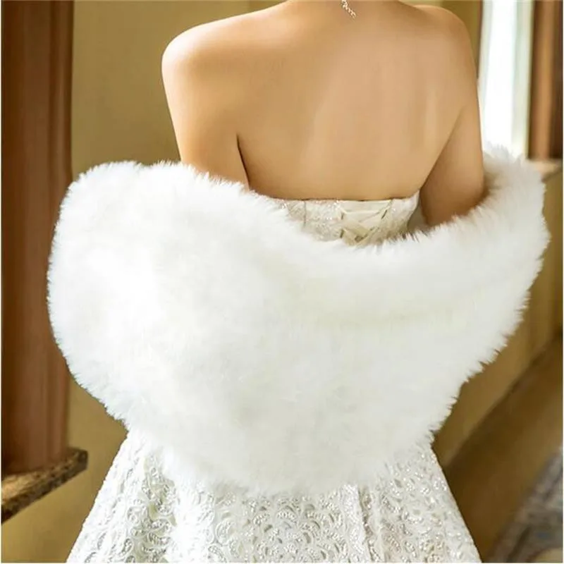Зимнее пальто для свадьбы болеро накидка из искусственного меха палантины Белый Свадебный жакет свадебные аксессуары перо Trouwjurk Sjaal