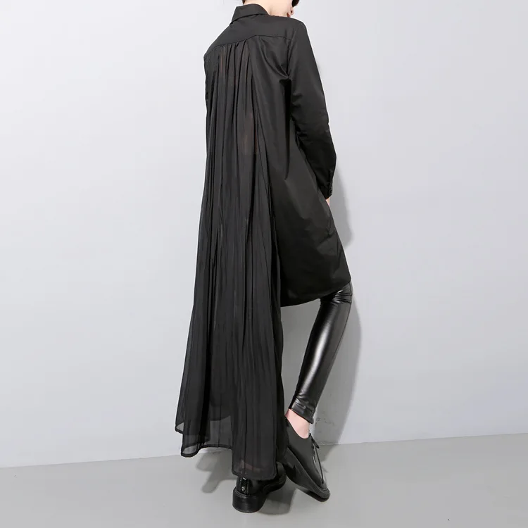 Рубашки с длинными хвостами короткое спереди и длинное сзади Топ oversized boyfriend