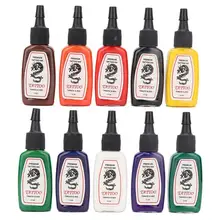 10 Цвета полу-Перманентная Татуировка набор чернил долговечностью подводка для глаз Татуировка бровей и губ пигментные чернила a