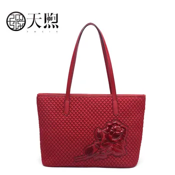 

Pmsix shoulder bag female 2019 new fashion wild leather handbag female Large-capacity bag tote bag