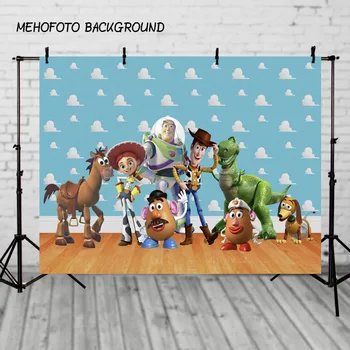

Photography Backdrops Toy Story Theme Backdrop Baby Birthday Party Photo Background for Children Portrait Backdrops Studio
